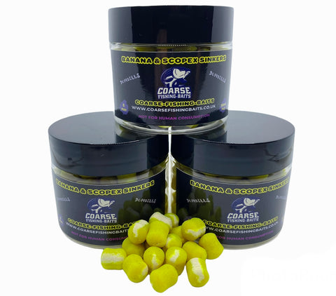 Coarse Fishing Baits - Banana & Scopex Sinkers for Carp Fishing 
