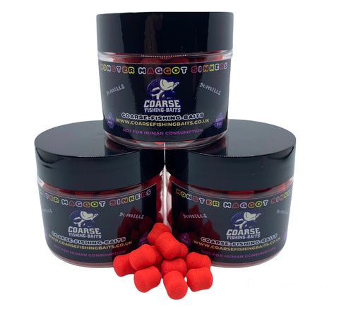 Monster Maggot Sinkers - Fluro Red
